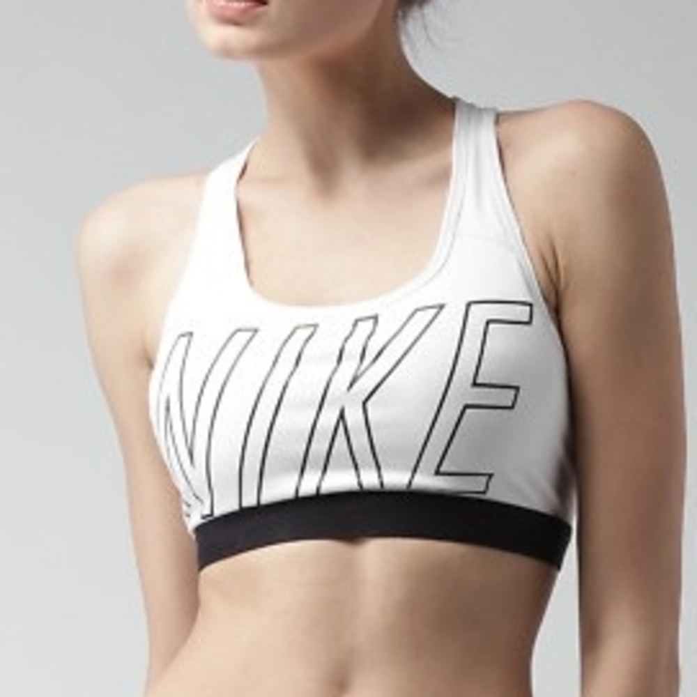 Nike Women's Black and White Sports Top